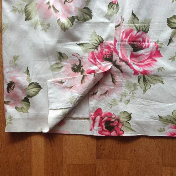 Floral Midi Cap-sleeve Belted Sheath Dress - Picture 5 of 12